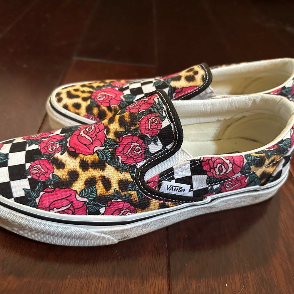Vans Pink and Yellow Sneakers Vibrant Slip-On Design
